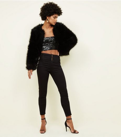 Black High Waist Skinny Yazmin Jeans | New Look