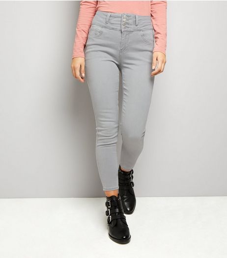 Grey High Waist Skinny Yazmin Jeans | New Look