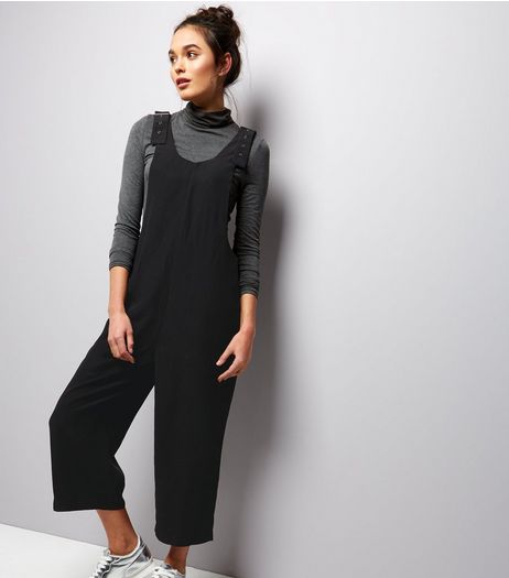 Noisy May Black Eyelet Strap Dungarees | New Look