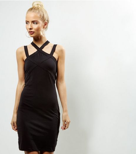 Noisy May Black Cross Strap Dress | New Look