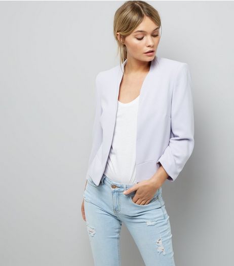Lilac Cropped Jacket | New Look