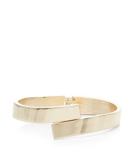 Gold Brushed Hinge Cuff | New Look