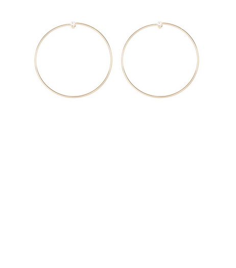 Gold Diamanté Skinny Hoop Earrings | New Look