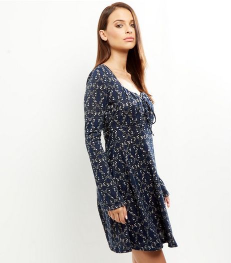 Apricot Blue Folk Print Dress | New Look