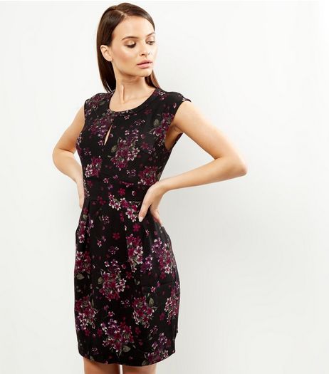 Apricot Purple Abstract Print Crepe Day Dress | New Look