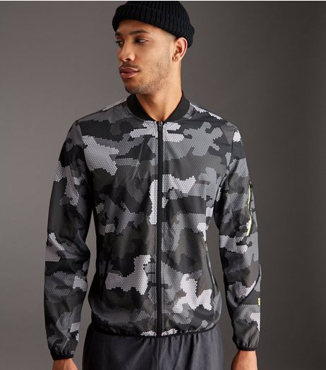 Grey Camo Sports Jacket | New Look