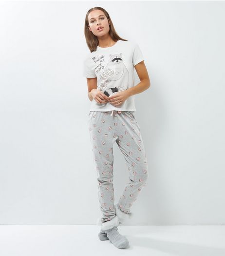 Tall White Movie Night Pyjama Set | New Look