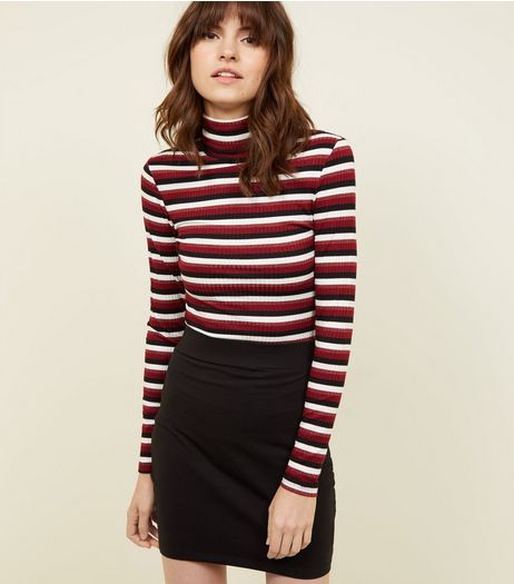 Black Cotton Mix Mini Tube Skirt | New Look