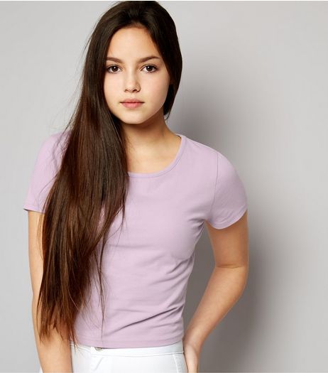 Teens Lilac Cropped T-shirt | New Look