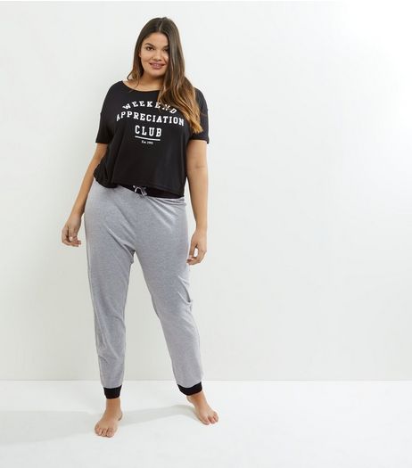 Curves Black Pyjama Set | New Look