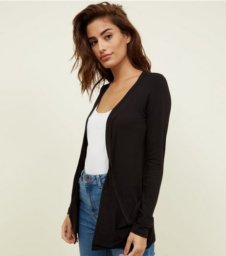 Black Double Pocket Cardigan | New Look