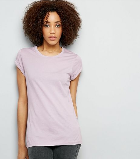 Tall Lilac Rolled Sleeve T-shirt | New Look
