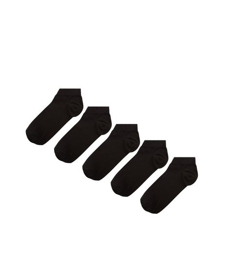 5 Pack Black Trainer Socks | New Look