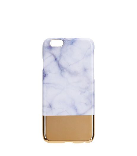 Rose Gold Marble Detail iPhone Case | New Look