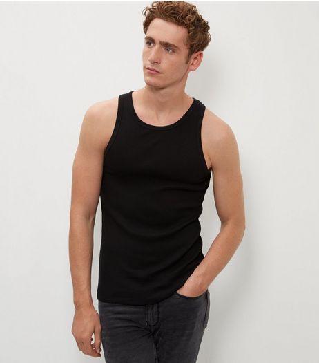 Black Cotton Basic Vest | New Look