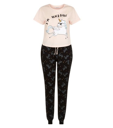 Teens Light Pink I'm Unique Pyjama Set | New Look