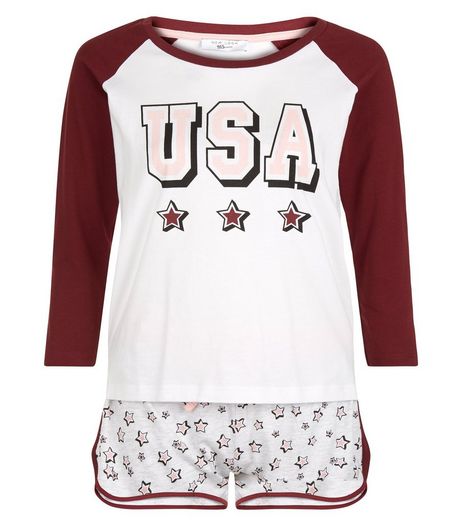 Teens USA Stars Print Pyjama Set | New Look