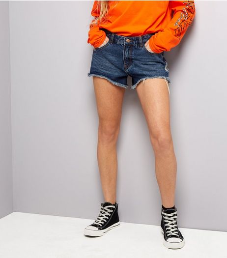 Blue Denim Hot Pant Shorts | New Look