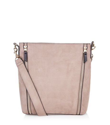 Shell Pink Suedette Bucket Bag | New Look