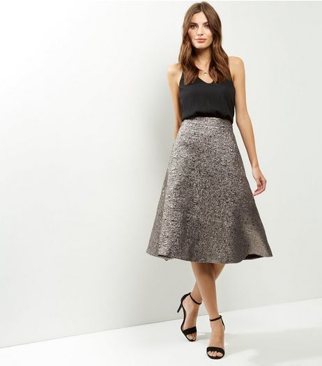 AX Paris Black Metallic 2 in 1 Dress | New Look