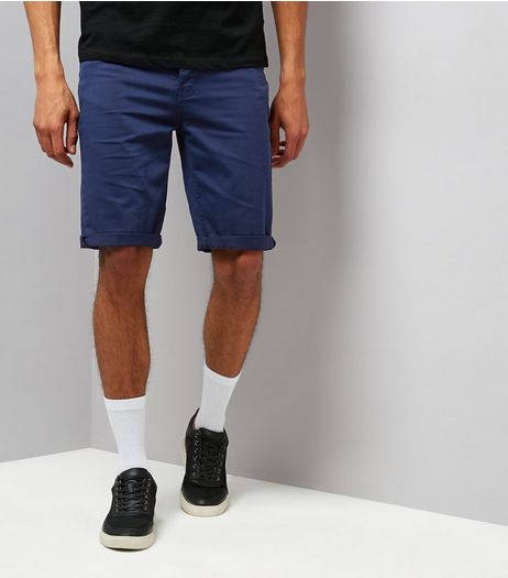 Navy 5 Pocket Slim Leg Shorts | New Look