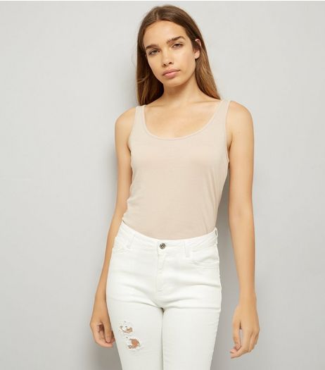 Mink Scoop Neck Vest | New Look