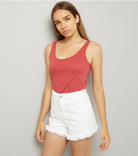 Red Scoop Neck Vest | New Look