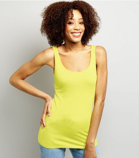 Yellow Scoop Neck Vest | New Look