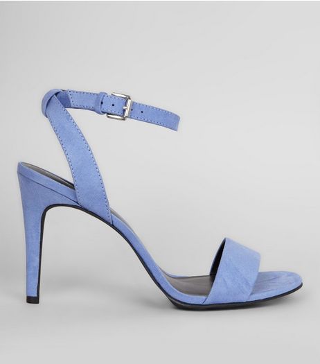 Lilac Suedette Cross Strap Side Heels | New Look
