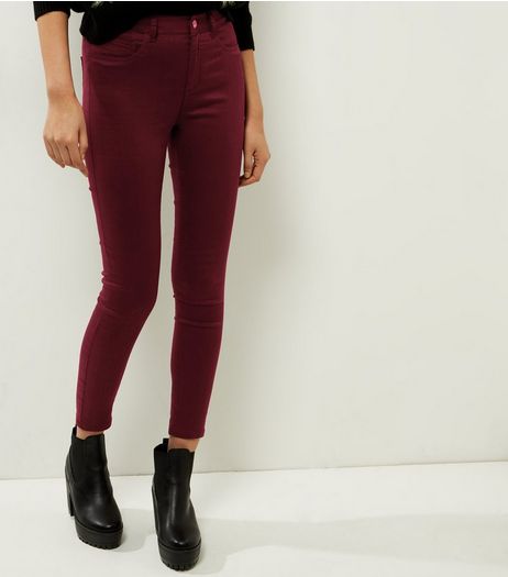 Dark Purple Super Skinny Ankle Grazer Jeans | New Look