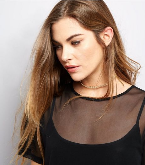 Gold Tattoo Choker | New Look