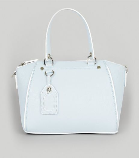 Blue Mini Bowler Bag | New Look