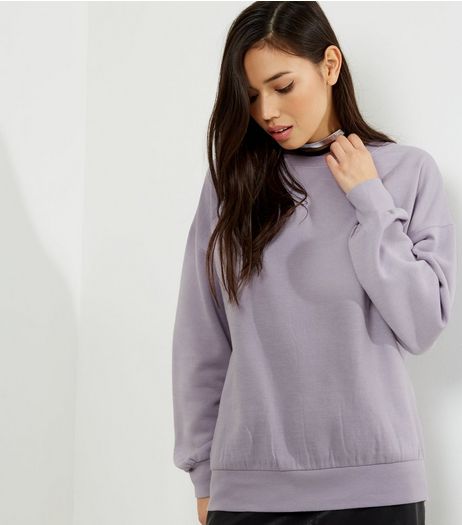 Lilac Balloon Sleeve Sweater | New Look