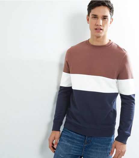 Light Purple Colour Block Sweater | New Look