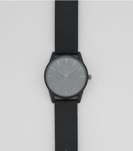 Black Skull Dial Watch | New Look