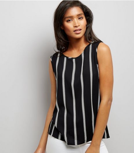 JDY Black Bird Print Sleeveless Top | New Look