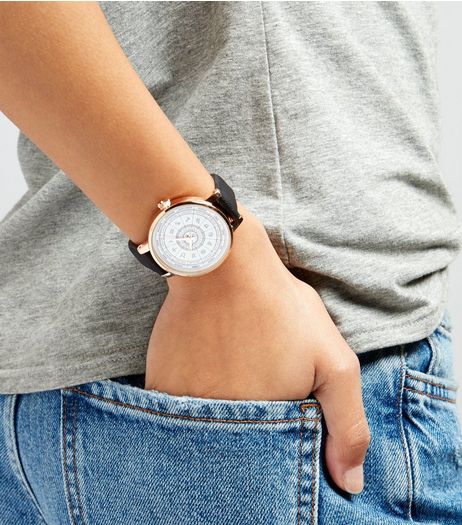 Black Zodiac Dial Watch | New Look
