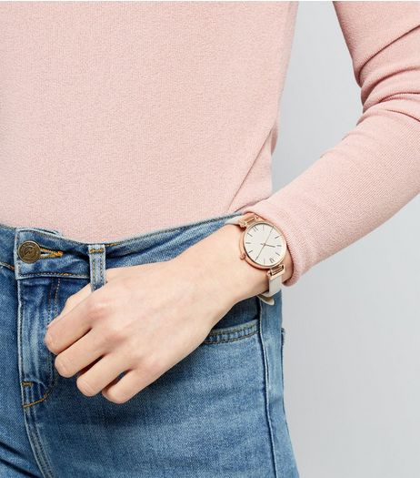 Grey Metal Trim Watch | New Look