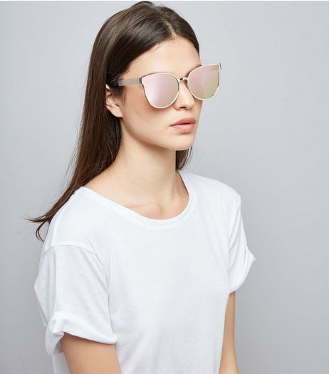 Gold Holographic Sunglasses | New Look