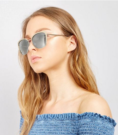 Gold Tortoiseshell Trim Sunglasses | New Look