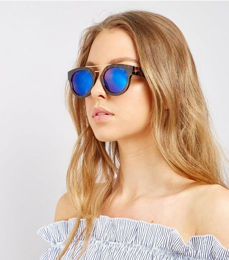 Brown Tortoiseshell Double Bar Sunglasses | New Look