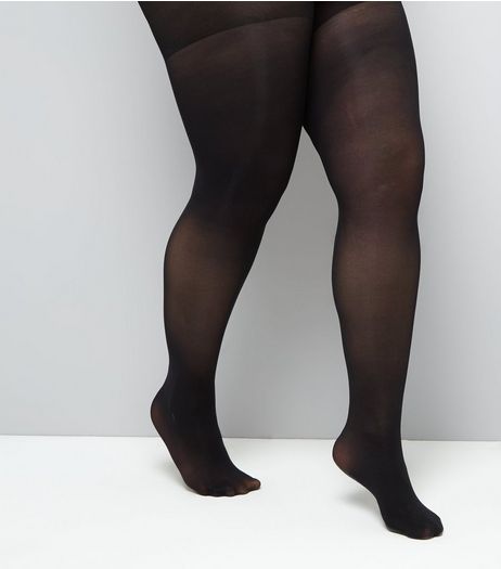 Curves Black 40 Denier Shaping Tights | New Look