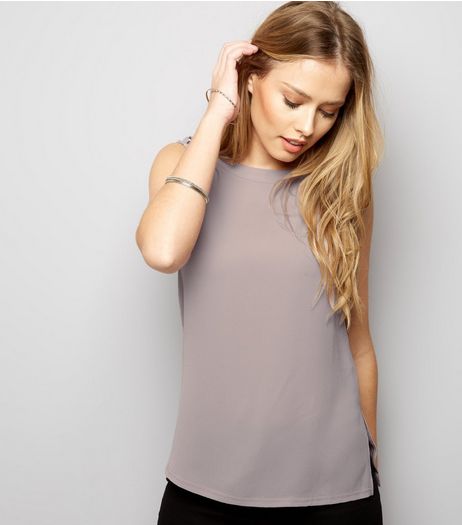 Mink D Ring Woven Sleeveless Top | New Look