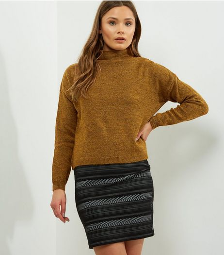 Olive Green Turtle Neck Cropped Jumper | New Look