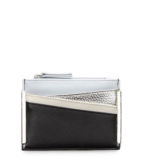 Pale Blue Metallic Panel Cardholder | New Look
