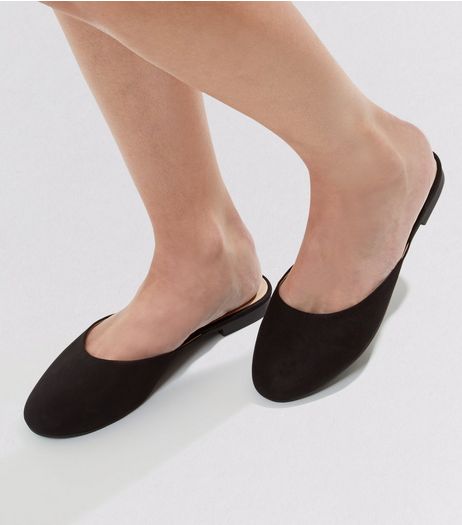 Black Suedette Mules | New Look