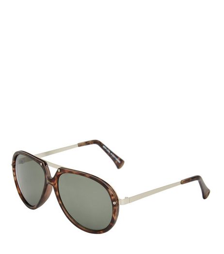Brown Tortoiseshell T-Bar Sunglasses | New Look