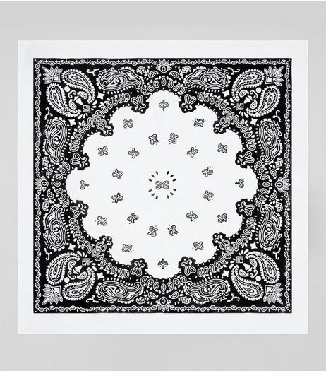White Paisley Print Bandana | New Look