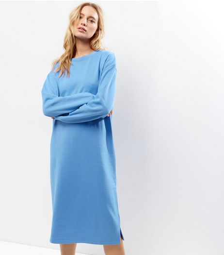 Blue Longline Sweater | New Look