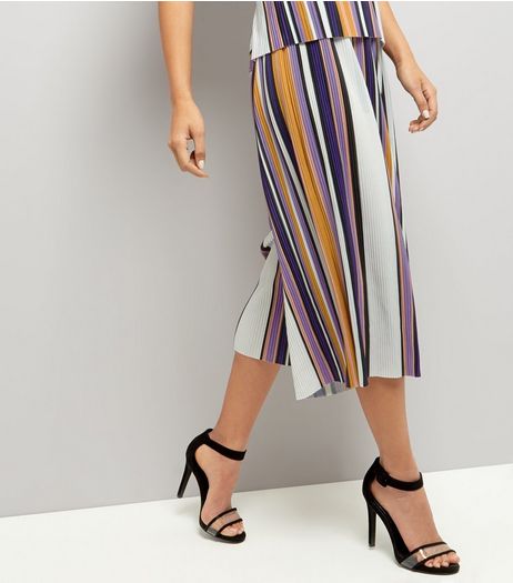Blue Vanilla Stripe Wide Leg Trousers | New Look